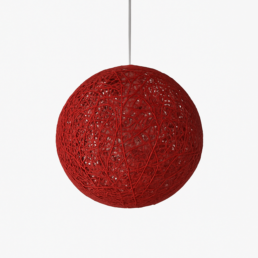 Verithon | Elegante Rieten Papieren Cocooning Bol Hanglamp