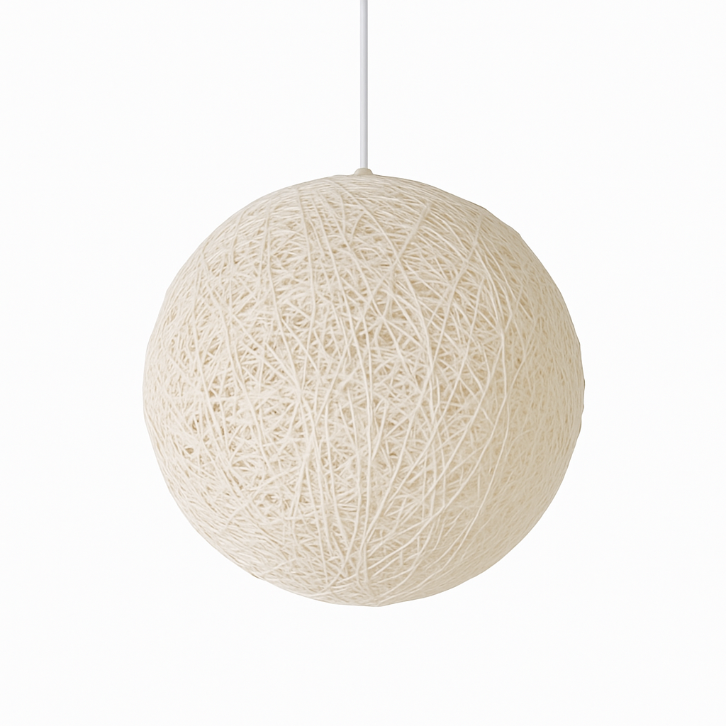 Verithon | Elegante Rieten Papieren Cocooning Bol Hanglamp