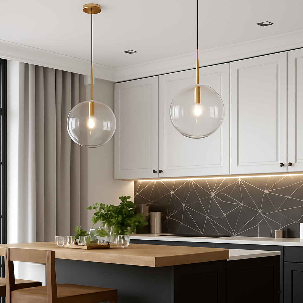 Verqis | Moderne Noordse Glazen Bol Hangende Hanglamp