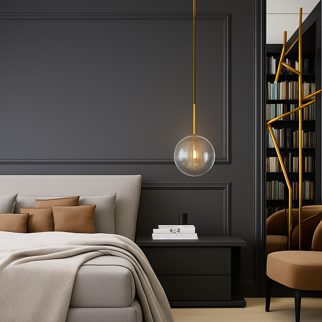 Verqis | Moderne Noordse Glazen Bol Hangende Hanglamp