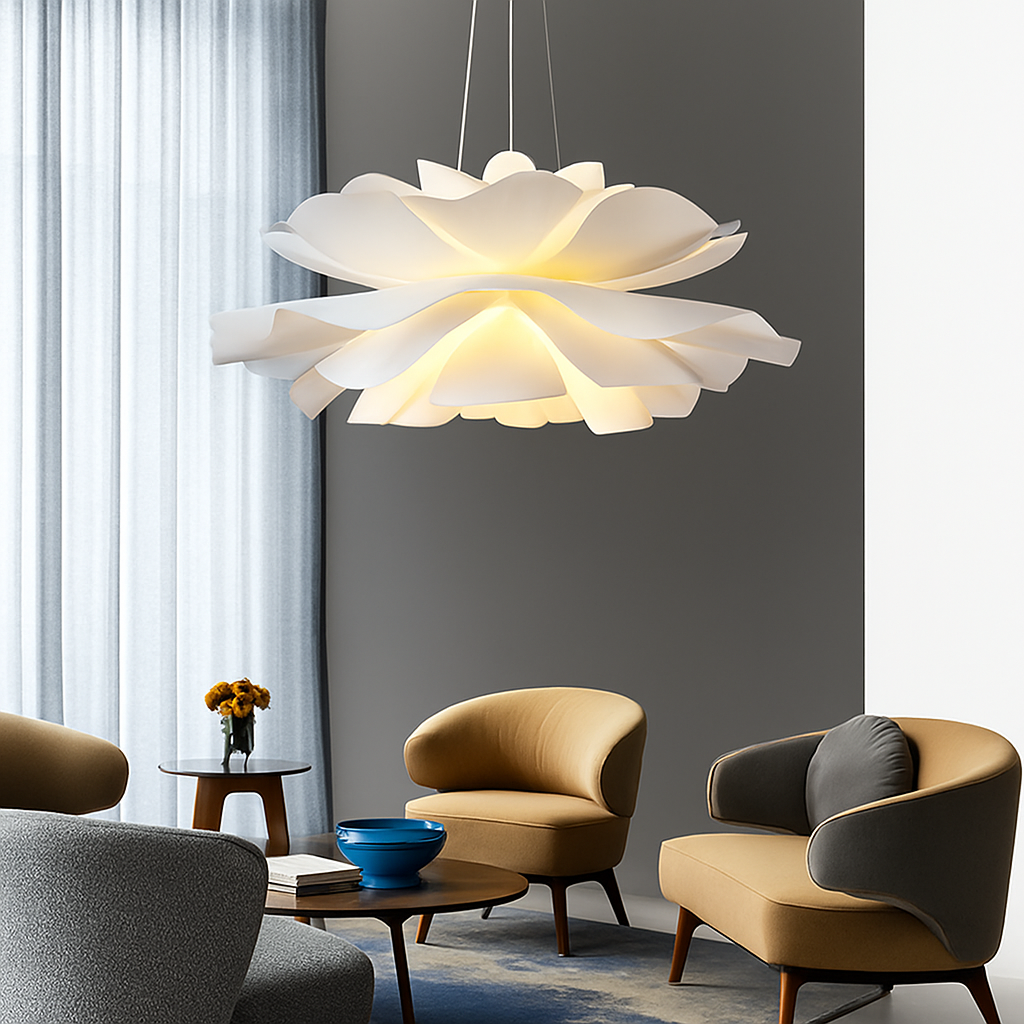 Belvondo | Minimalistische bloemvorm gelaagde hanglamp