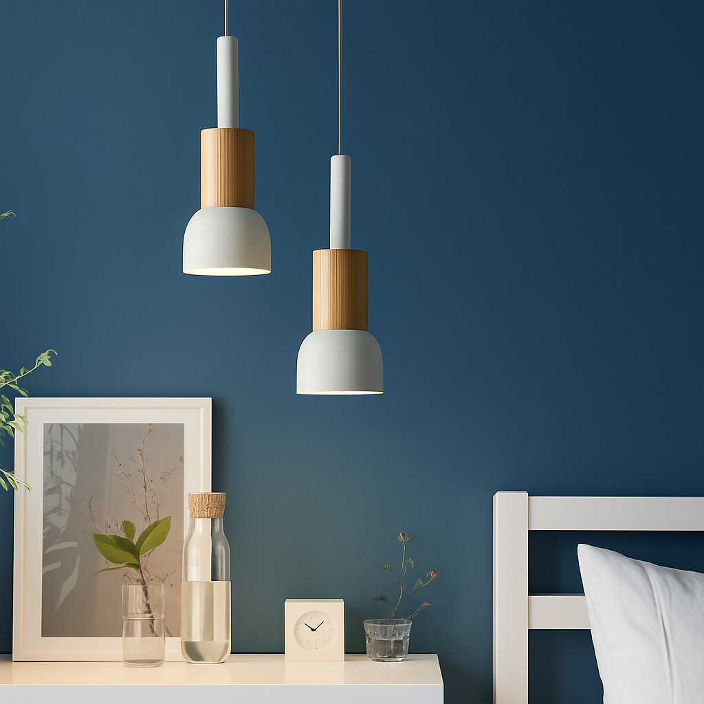 Briventa | Noordse Geometrische Houten Metalen Moderne Hanglamp Plafondlamp