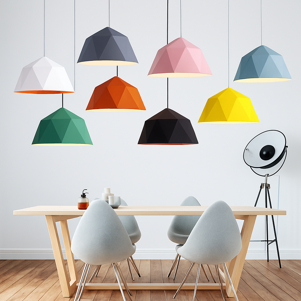 Verovei| Moderne Geometrische Diamanten Kooi Metalen Hanglamp