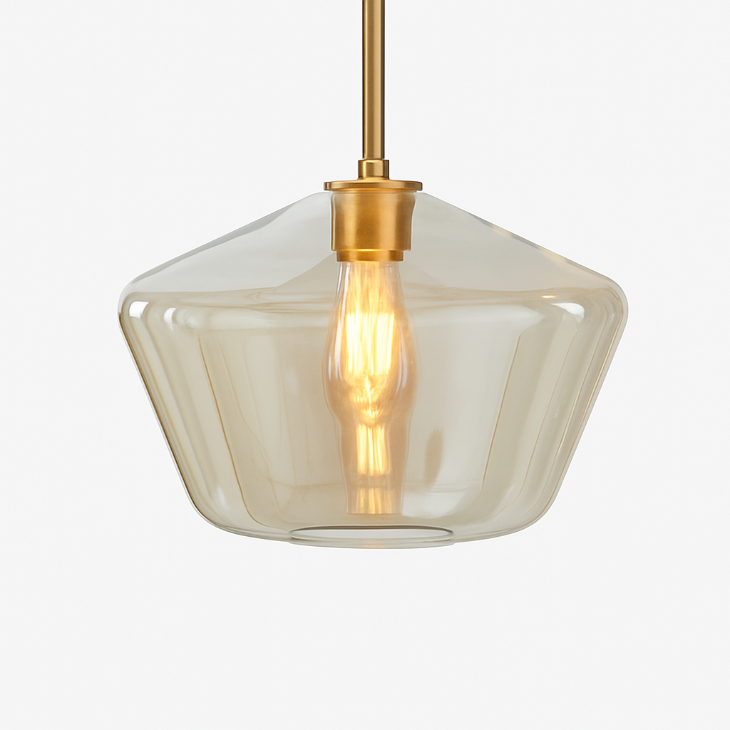 Luvestra | Geometrische Sferische Profiel Noordse Moderne Glazen Hanglamp