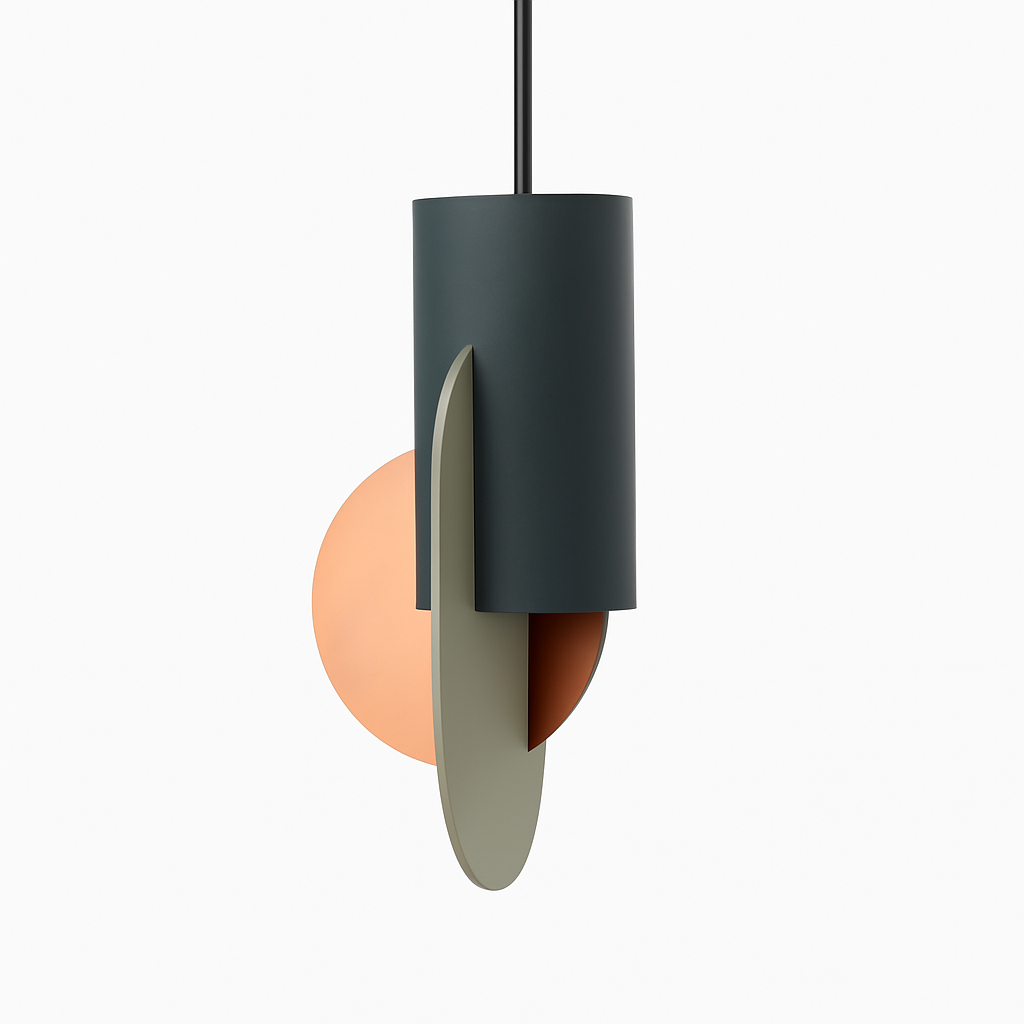 Veldoran | Levendige cilindrische artistieke totem geïnspireerde sculpturale hanglamp