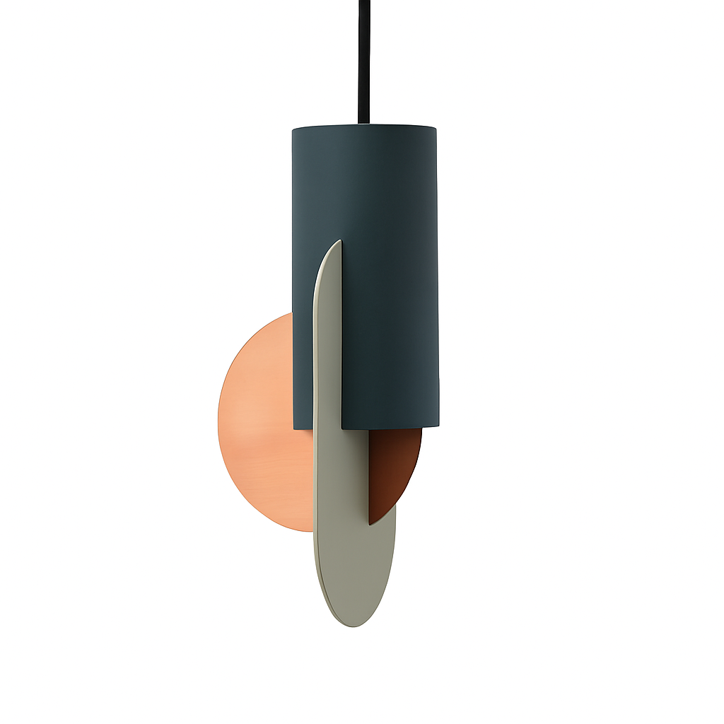 Veldoran | Levendige cilindrische artistieke totem geïnspireerde sculpturale hanglamp