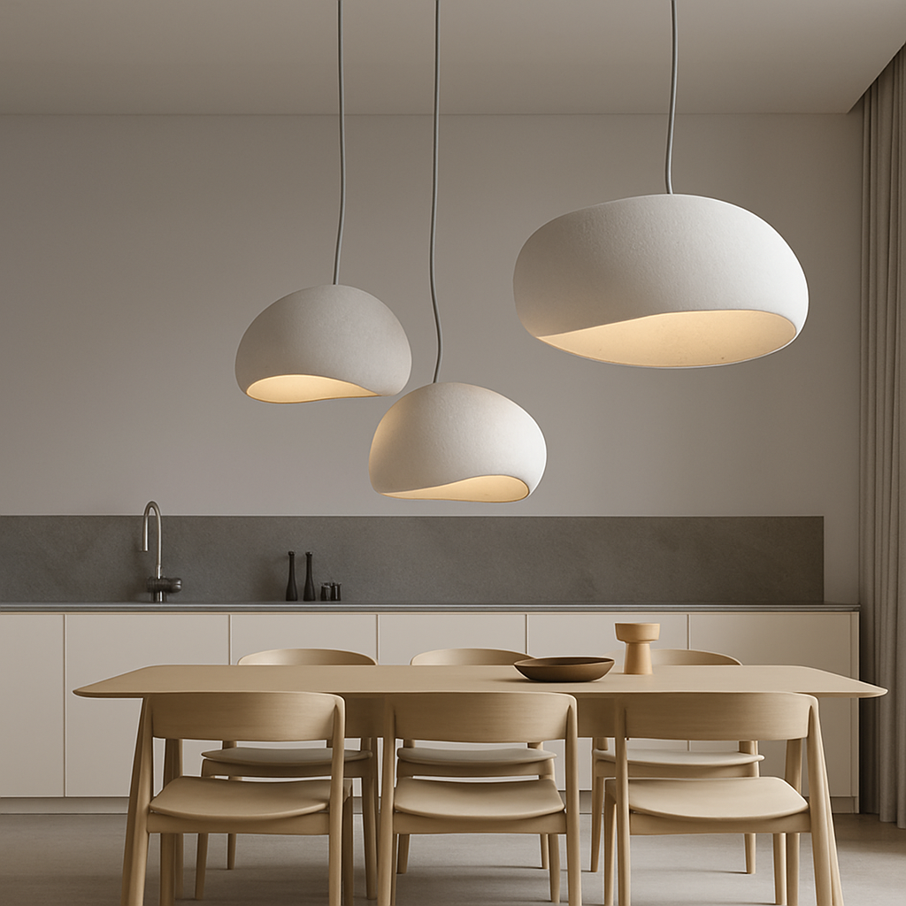 Vedrixle | Moderne Sculpturale Minimalistische Gebogen Polymeer Hanglamp