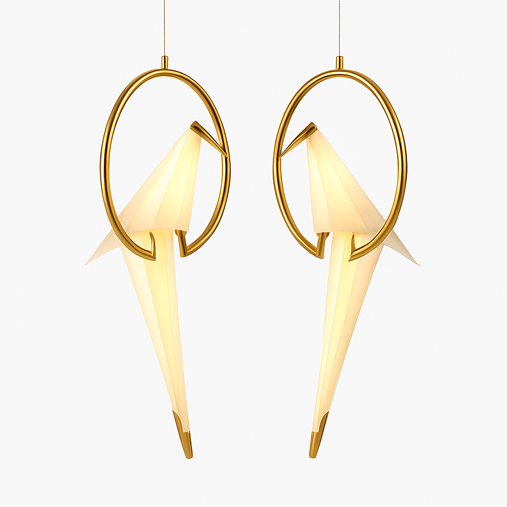 Kryntara | Boheemse Cirkelvormige Silhouet Vogel Sculptuur Hanglamp