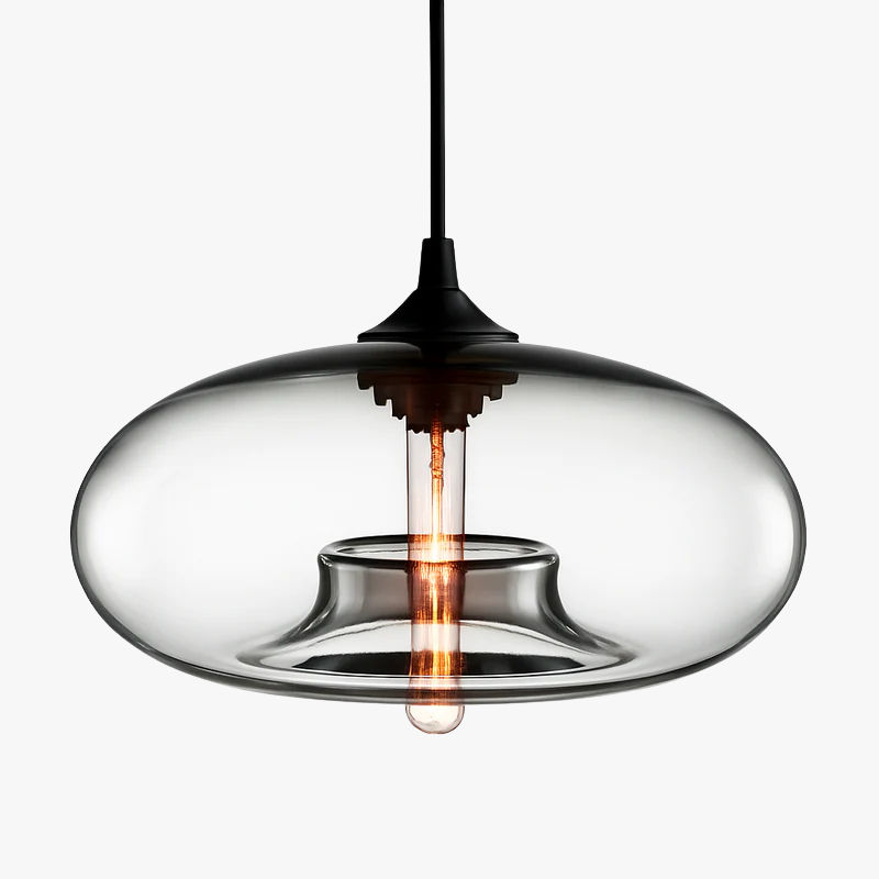 Mirvalis | Ovale Glazen Gelaagde Bol Moderne Hanglamp