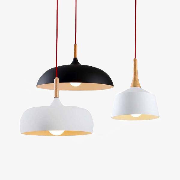 Valenthia | Noordse Koepel Houten Accent Hanglamp