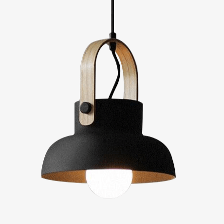 Thrombel | Noordse minimalistische houten accent uitlopende koepel hanglamp