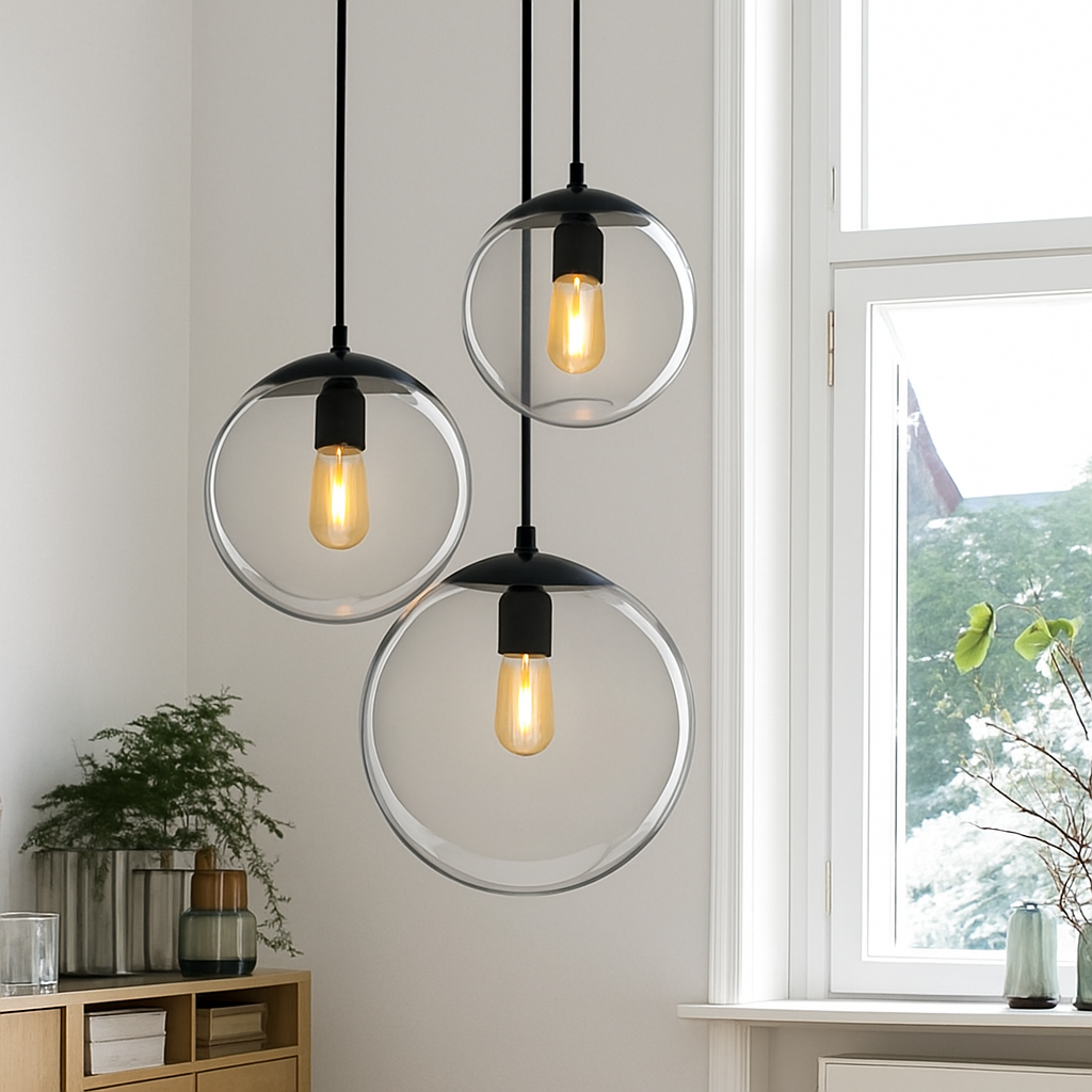 Veliyana | Minimalistische Orb Glas Hemelse Hanglamp