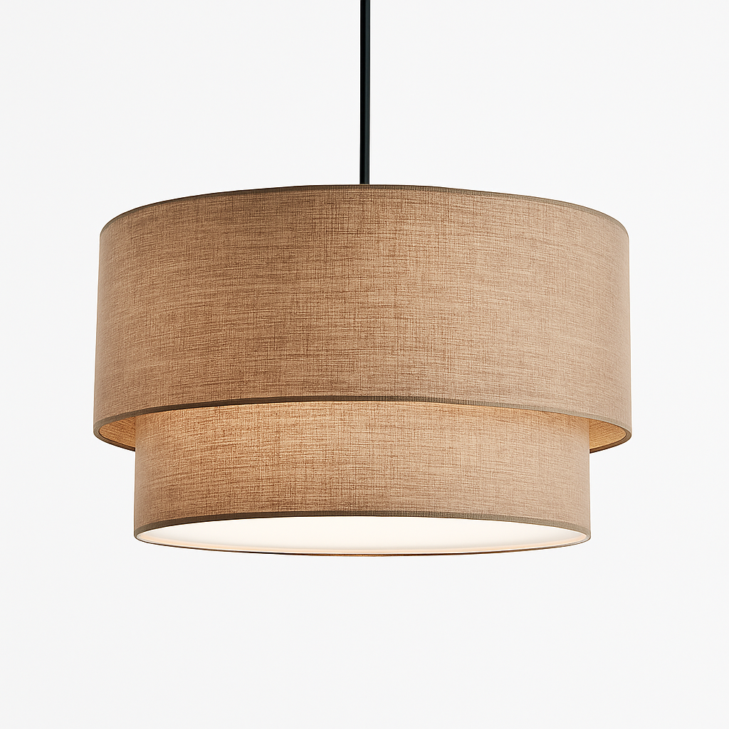 Solvenda| Cilindrische Vlasstof Minimalistische Hanglamp