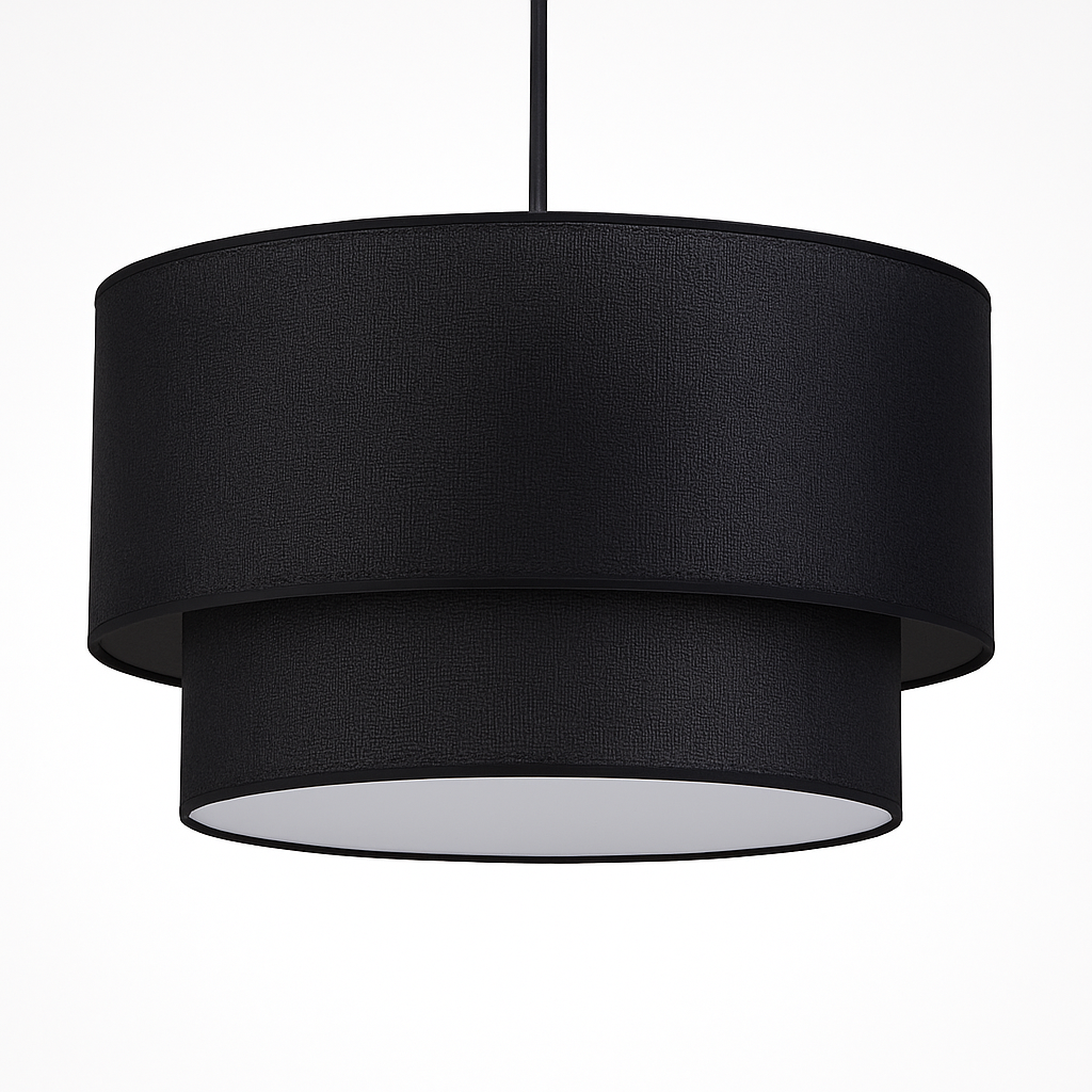 Solvenda| Cilindrische Vlasstof Minimalistische Hanglamp