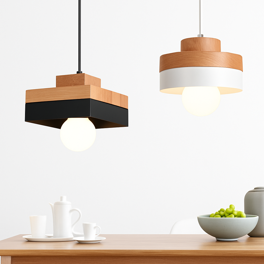 Valdorina | Noordse minimalistische geometrische houten hanglamp