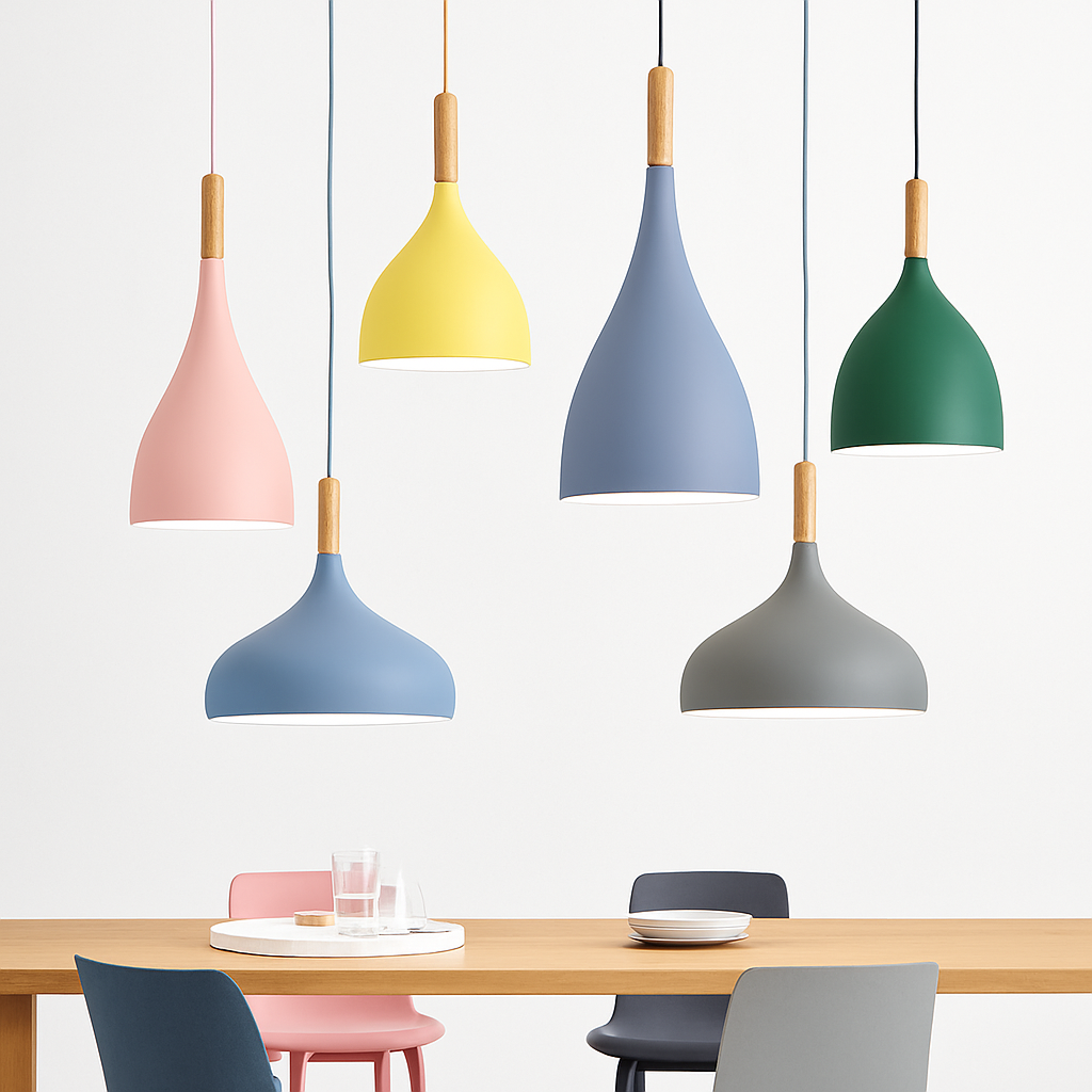 Velrion | Noordse Metalen en Houten LED Hanglamp Plafondlamp