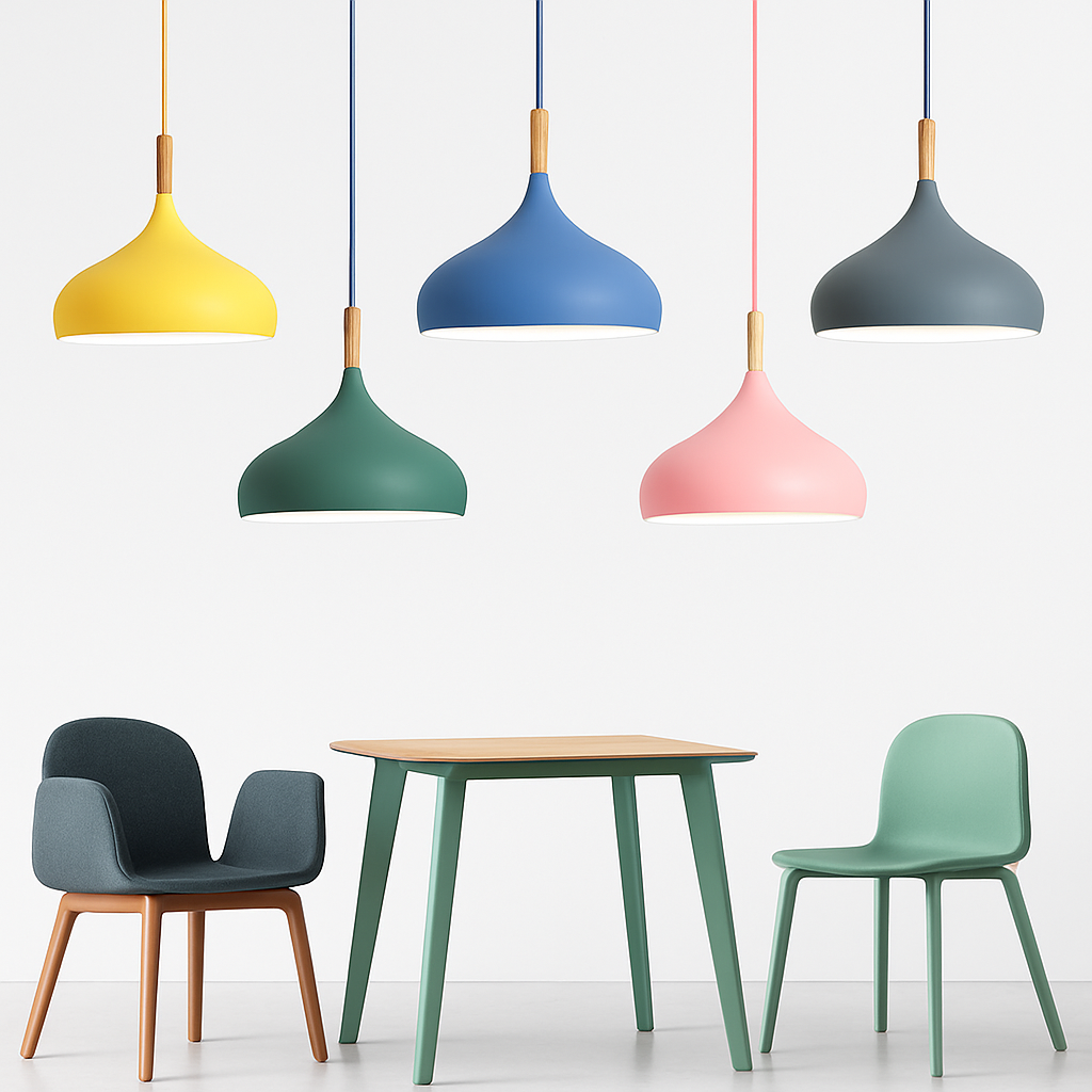 Velrion | Noordse Metalen en Houten LED Hanglamp Plafondlamp