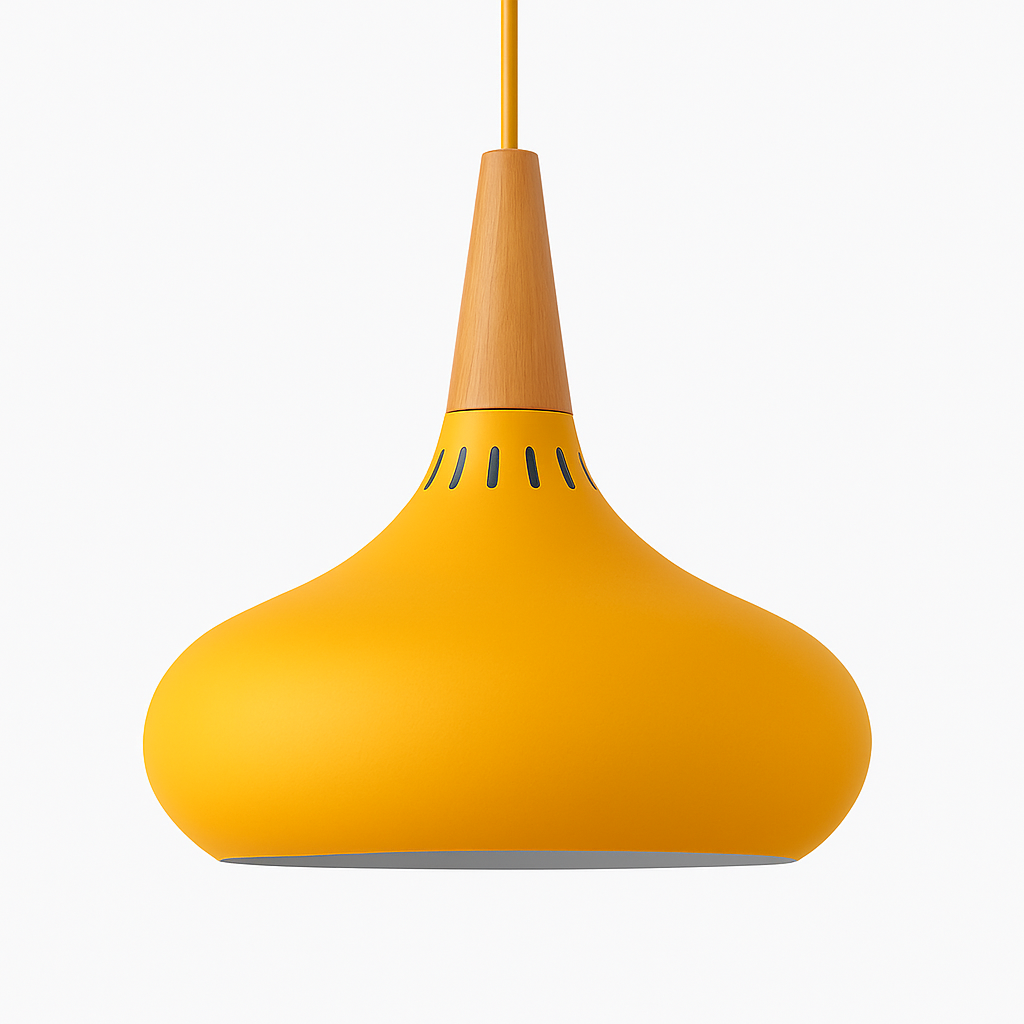 Vireallo| Moderne Houten Steel Metalen Koepel Loft Hanglamp