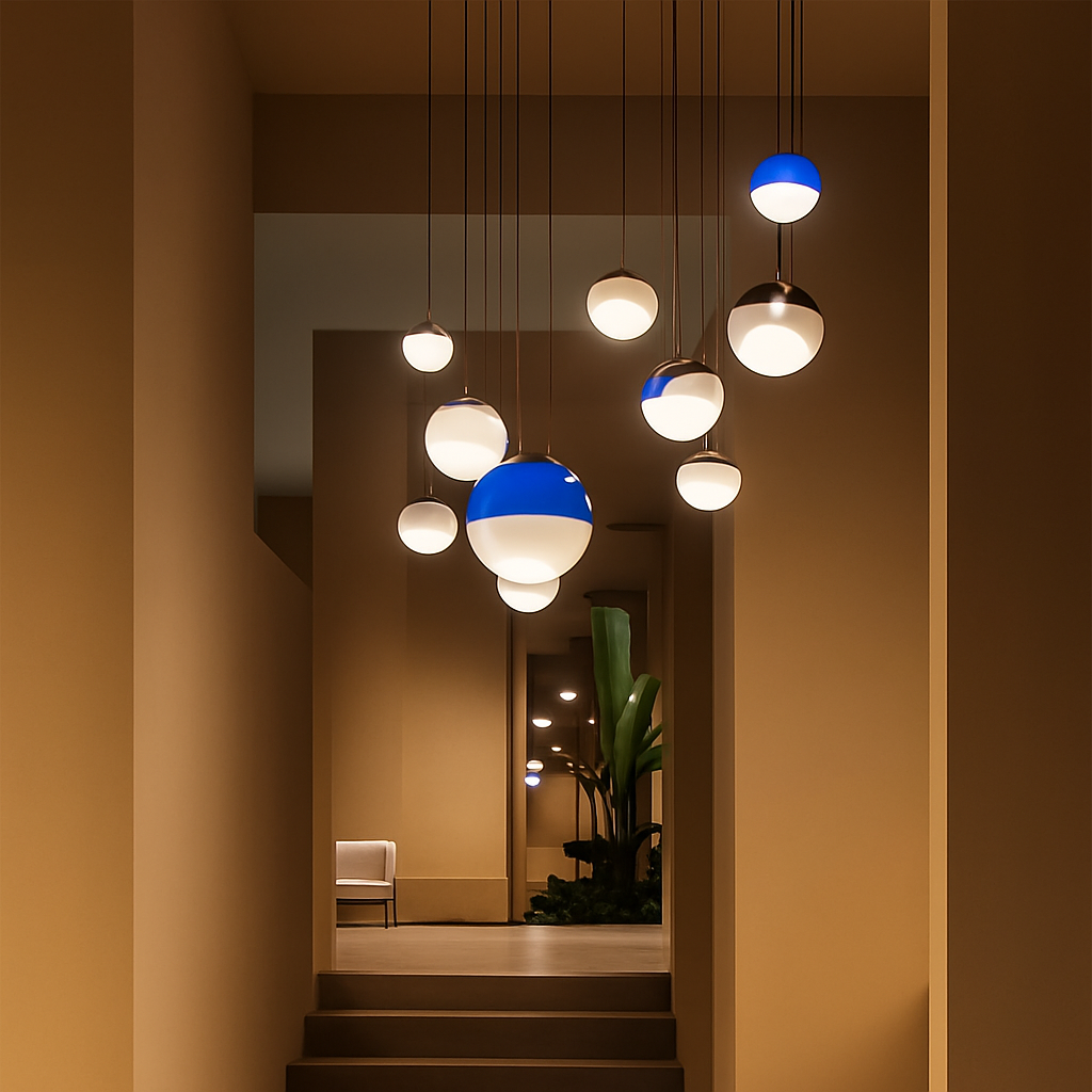 Vantoluxe | Artistieke orbis gradient glazen hanglamp
