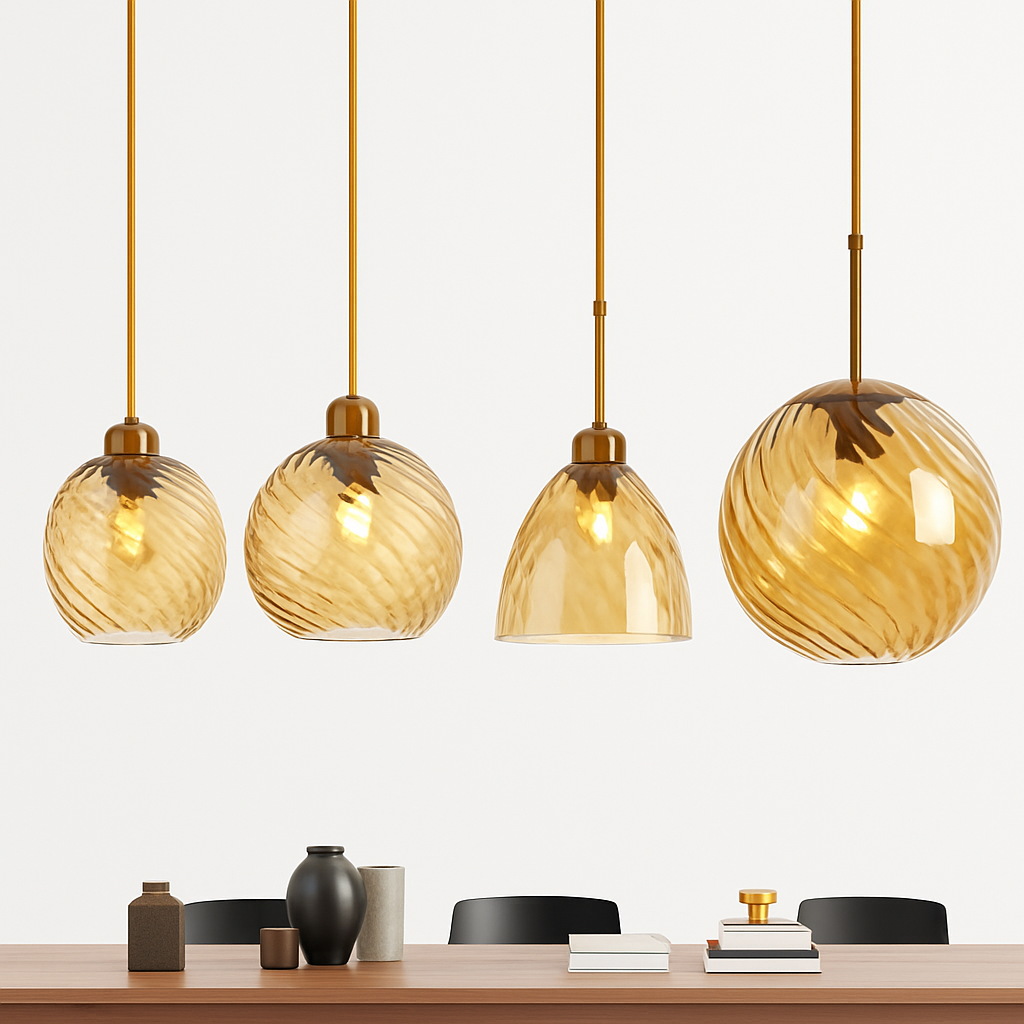 Vaelisore | Watergolf Gestructureerde Glazen Hanglamp
