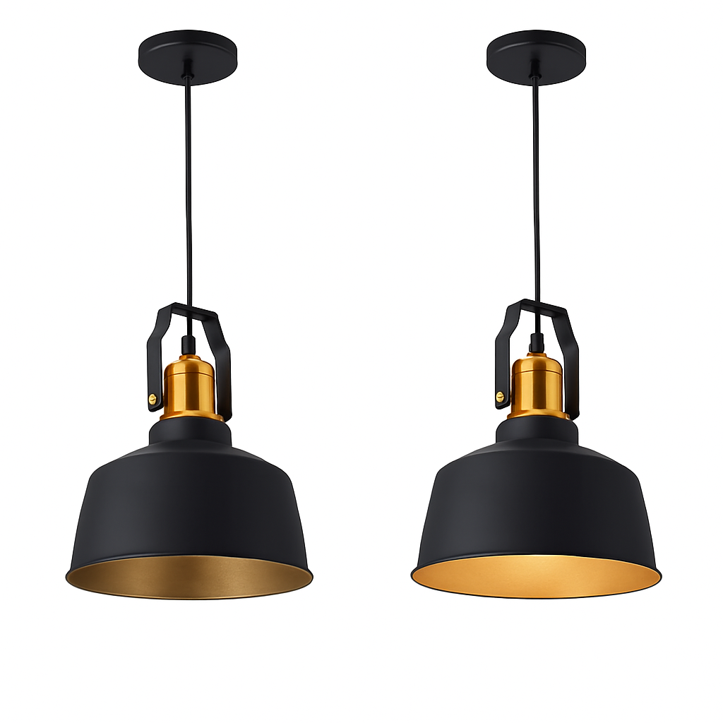 Ethromber | Rustieke Industriële Koepel Metalen Kegel Hanglamp