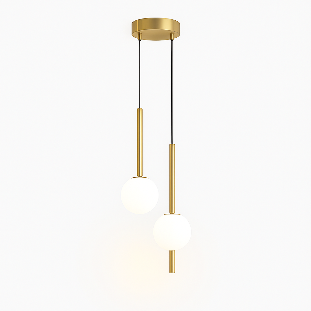 Quintara | Minimalistische Verticale Buis Globe Vorm Hanglamp