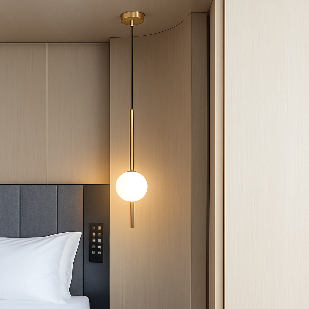 Quintara | Minimalistische Verticale Buis Globe Vorm Hanglamp