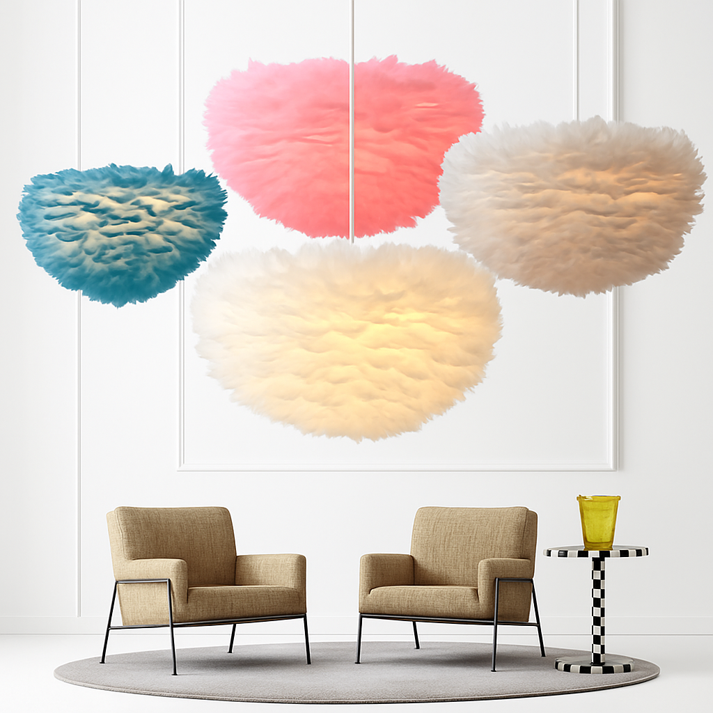 Zenthori | Boheemse Silhouet Zachte Pluim Gevederde Noordse Hanglamp