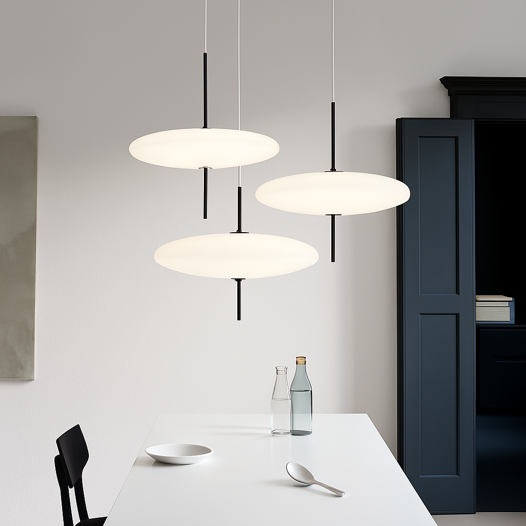 Velvoryn| Moderne Vliegende Schotel Schijf Minimalistische Metalen Hanglamp