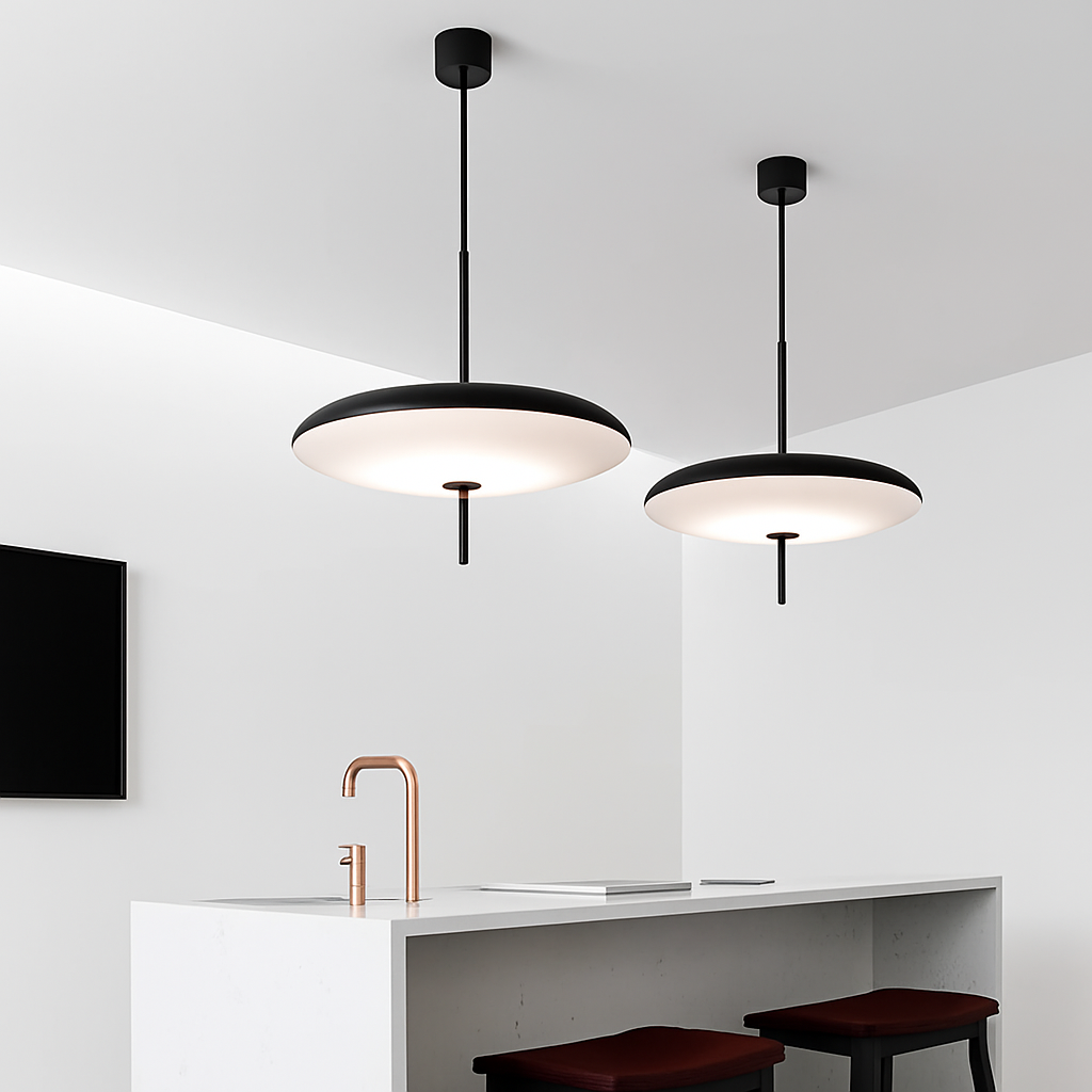 Velvoryn| Moderne Vliegende Schotel Schijf Minimalistische Metalen Hanglamp