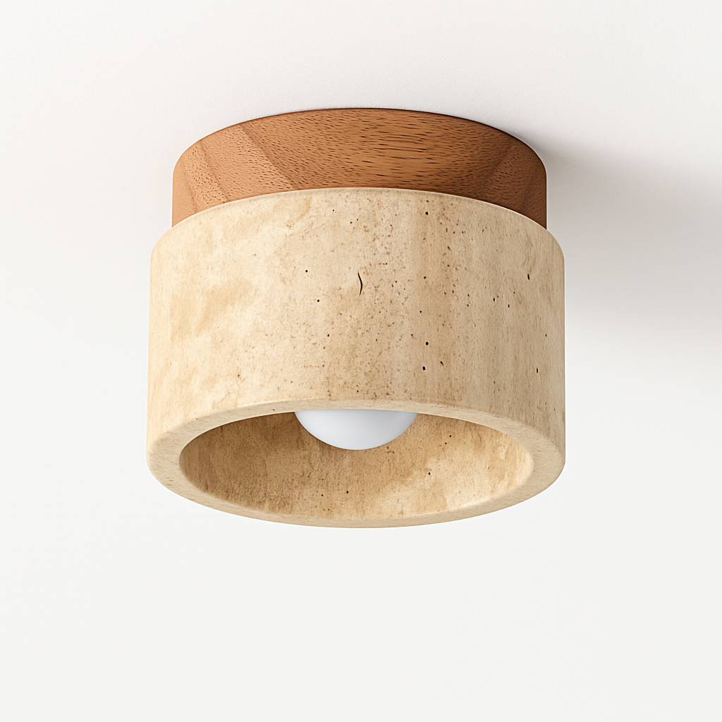 Marthique | Wabi Sabi Travertijn Marmeren Plafondlamp