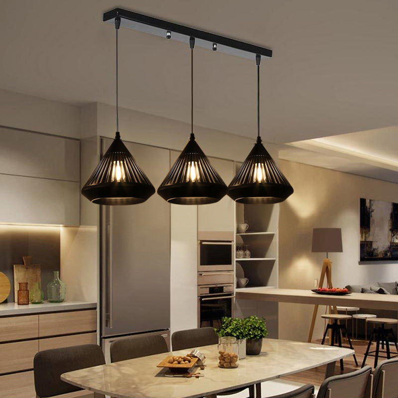 Nyvold | Minimalistische Conische Geprofileerde Glazen Metalen Hanglamp