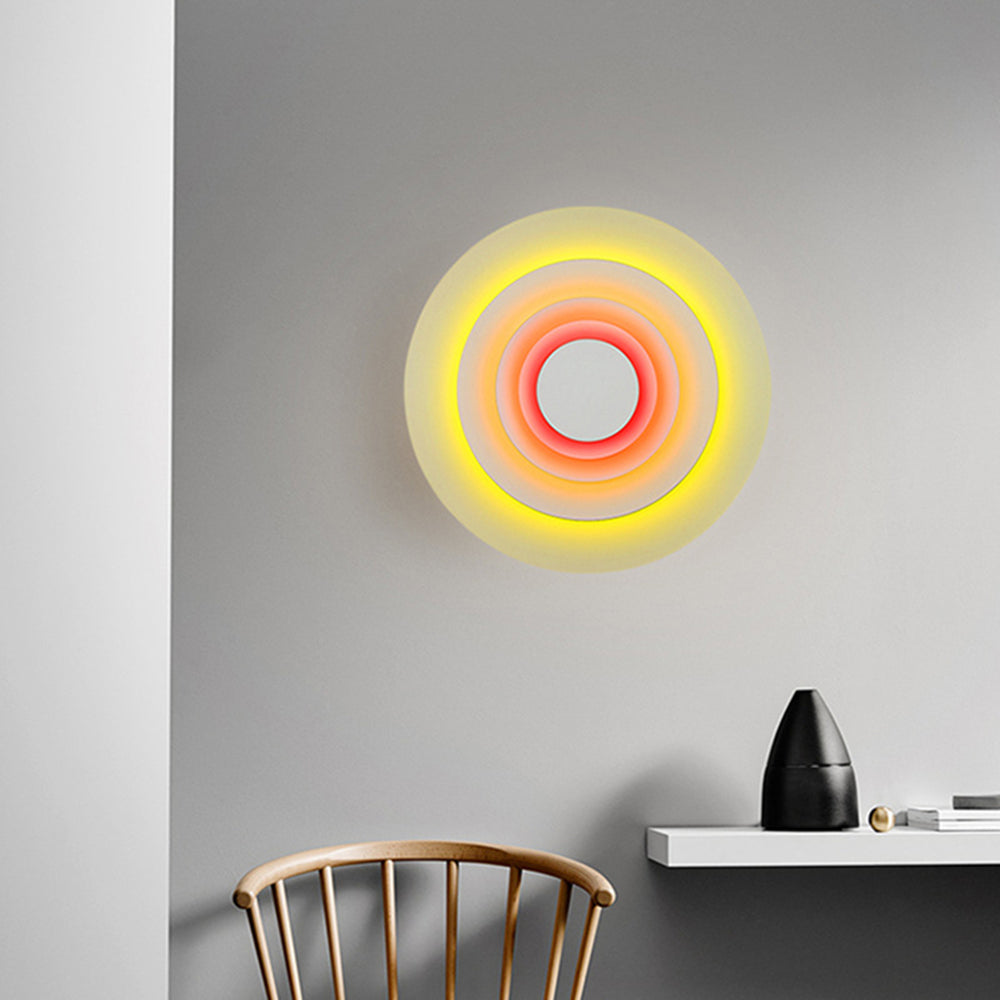 Lythos | Geometrische Morandi Circulaire Metalen Kunst Wandlamp