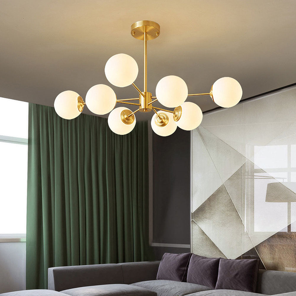 Aurum | Moderne Multi-Licht Frosted Glas Globe Sputnik Kroonluchter