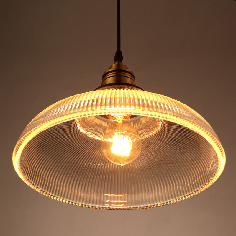 Kalsyr | Industriële Glazen Gebogen Silhouet Koepel Hanglamp