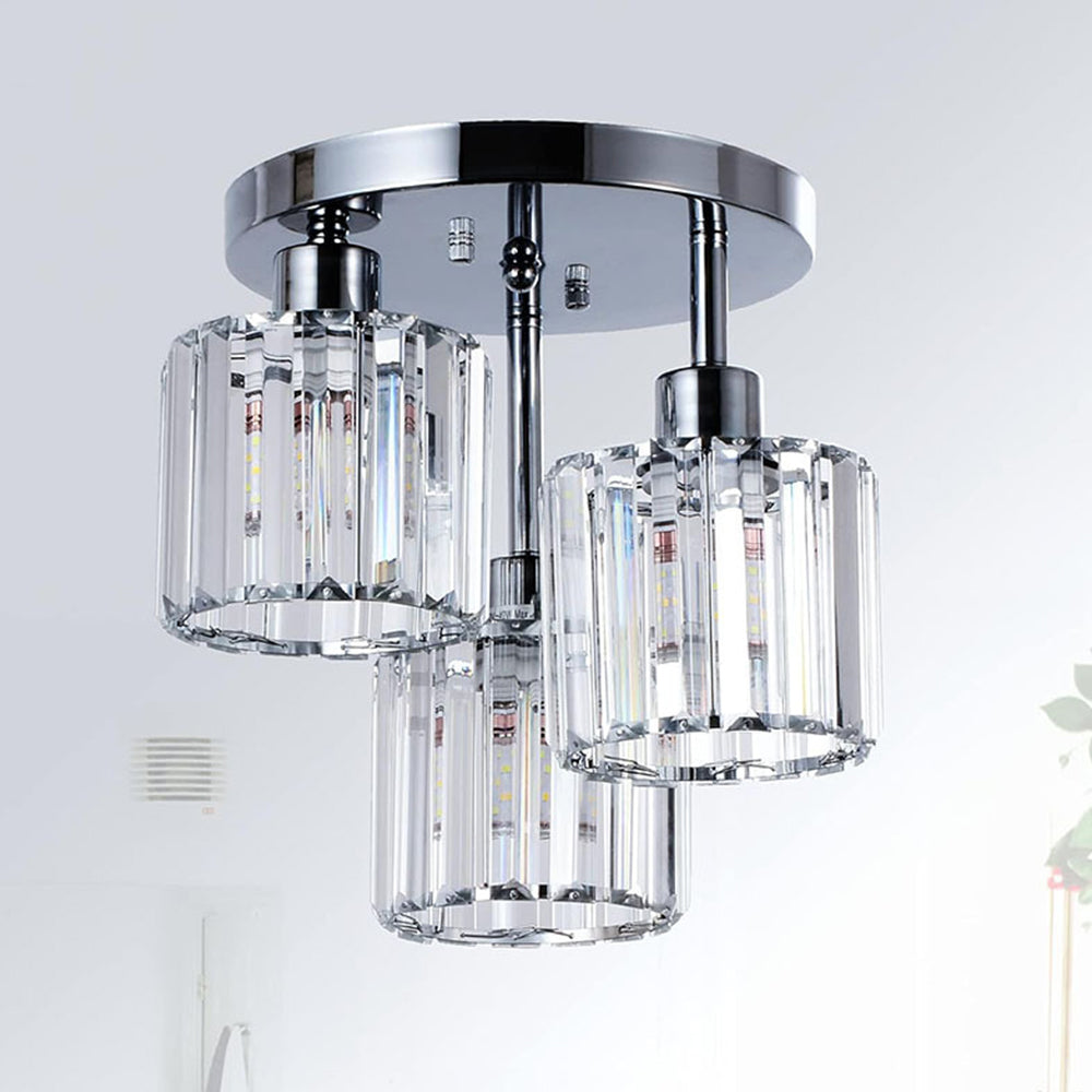 Luminera | Elegante Kristallen Glazen Semi-Plafondlamp