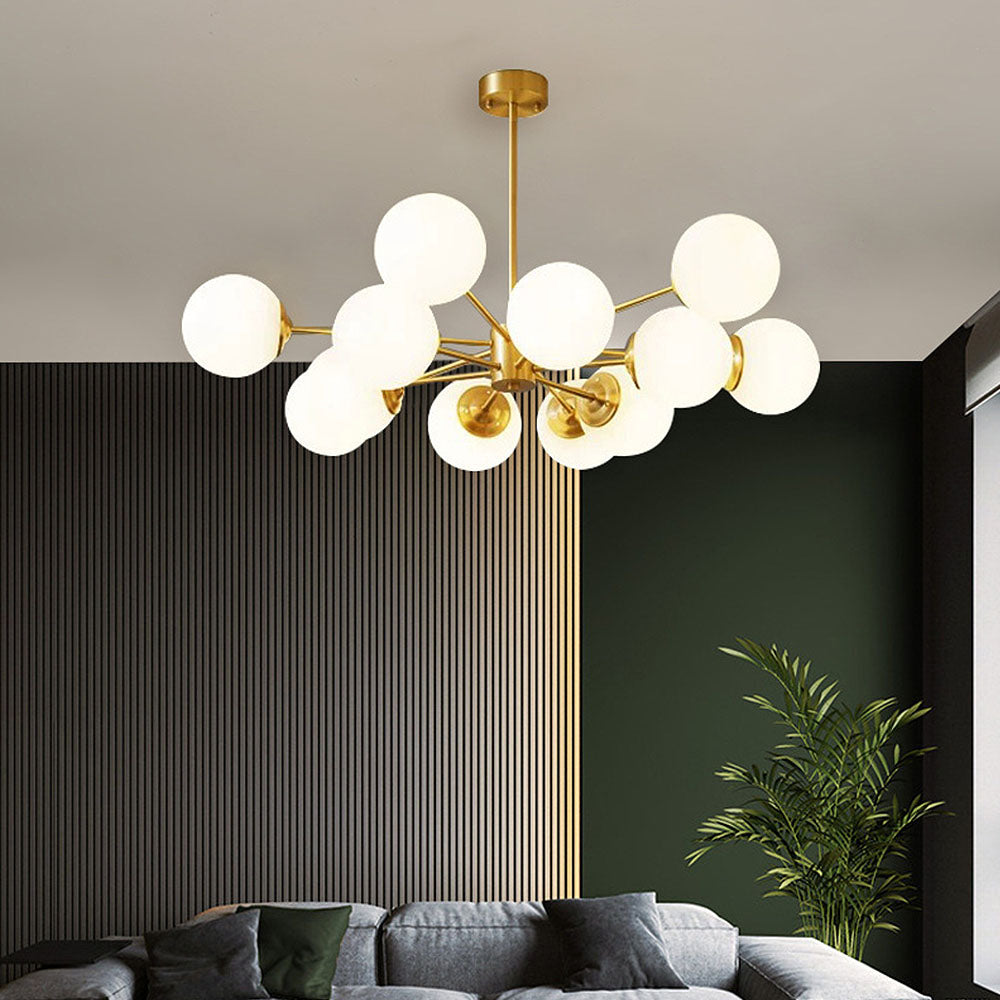 Aurum | Moderne Multi-Licht Frosted Glas Globe Sputnik Kroonluchter