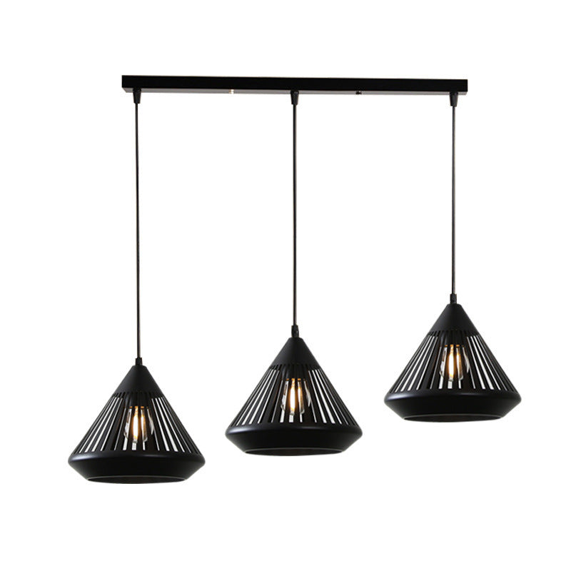 Nyvold | Minimalistische Conische Geprofileerde Glazen Metalen Hanglamp