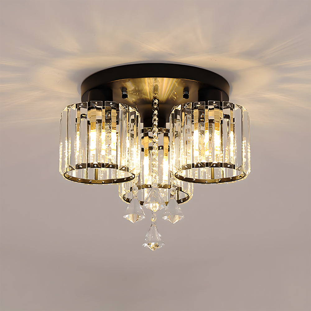 Vespera | Hedendaagse Multi-Head Kristallen Prismaplafondlamp
