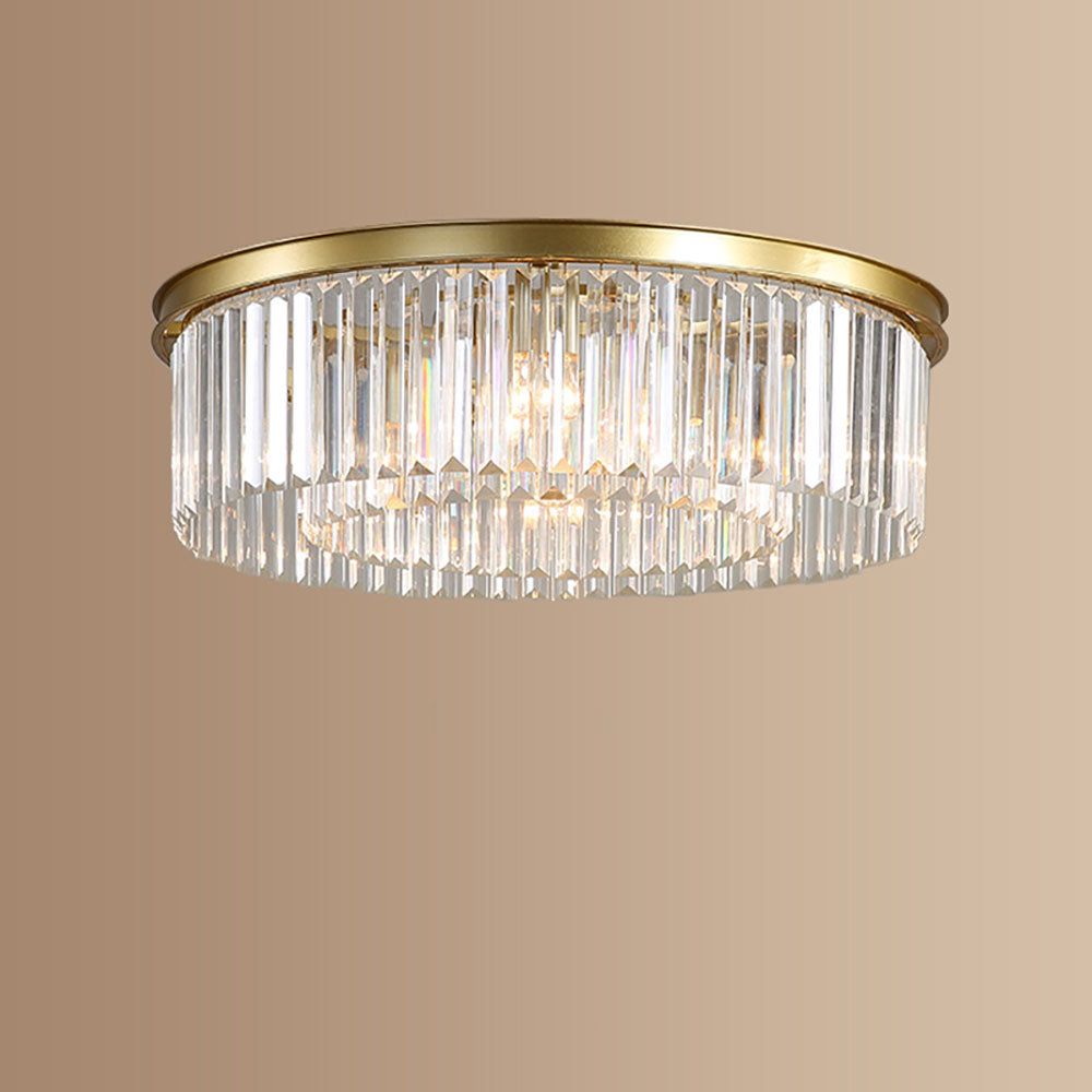 Clarita | Moderne Ronde Kristallen Prisma Plafondlamp