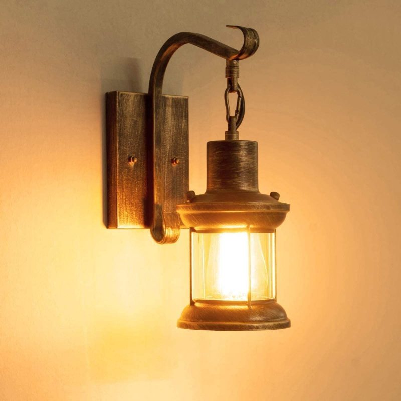Kolar | Industriële Antieke Lantaarn Stijl Metalen Wandlamp