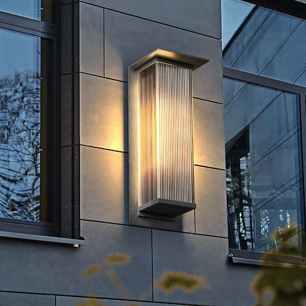 Vorawa | Slank Industriële Zwarte Waterdichte Rechthoekige Buitenlamp