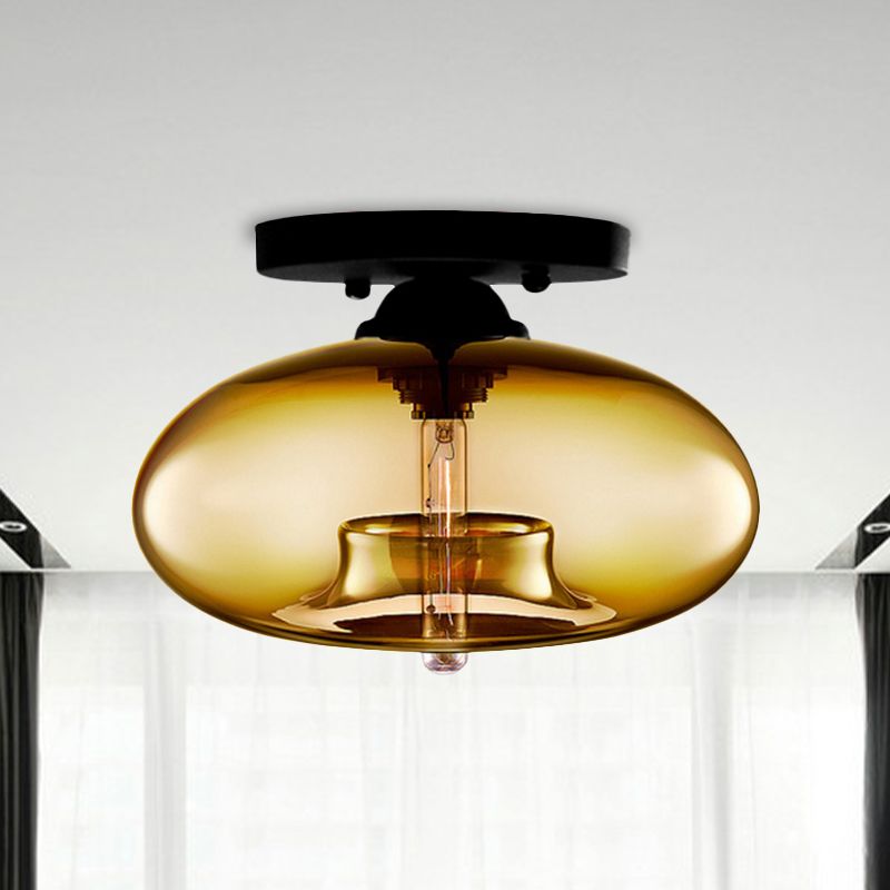 Murae | Retro Industriële Bol Flush Mount Plafondlamp