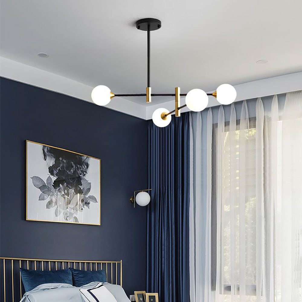 Lythara | Cascading Drop Silhouet Geometrische Glazen Globe Plafondlamp
