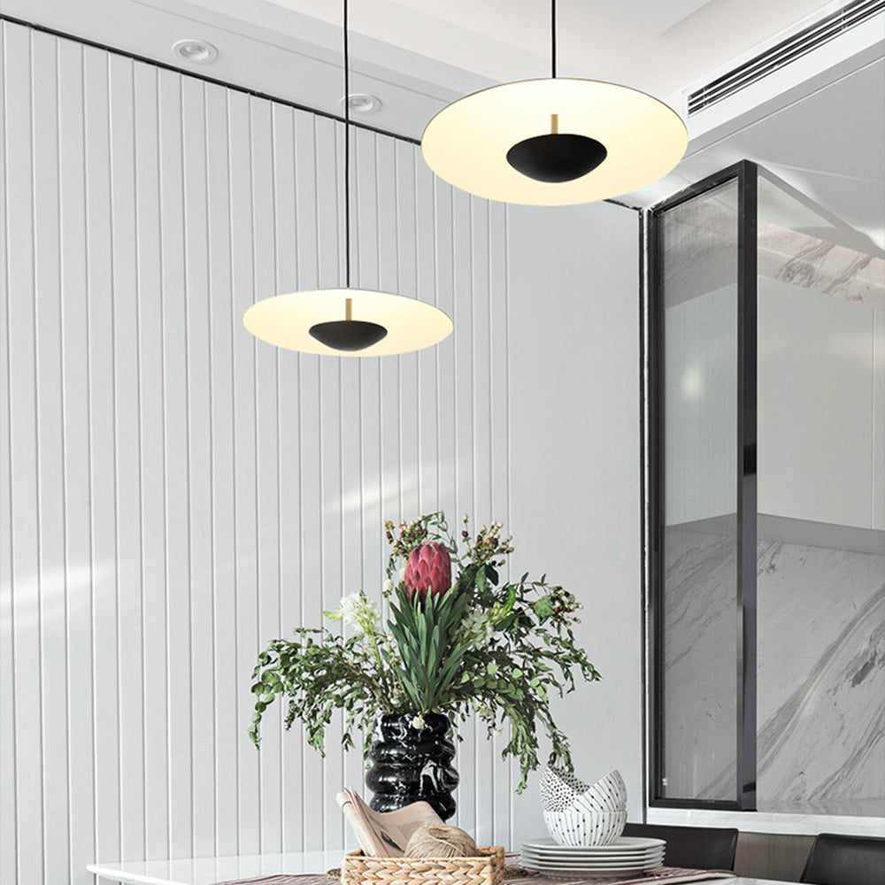 Thaluo | Minimalistische Noordse Frisbee Silhouet LED Hanglamp