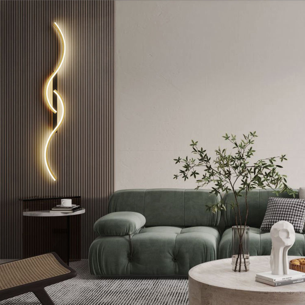 Althun | Moderne Sinuous Golf Silhouet Metalen Wandlamp