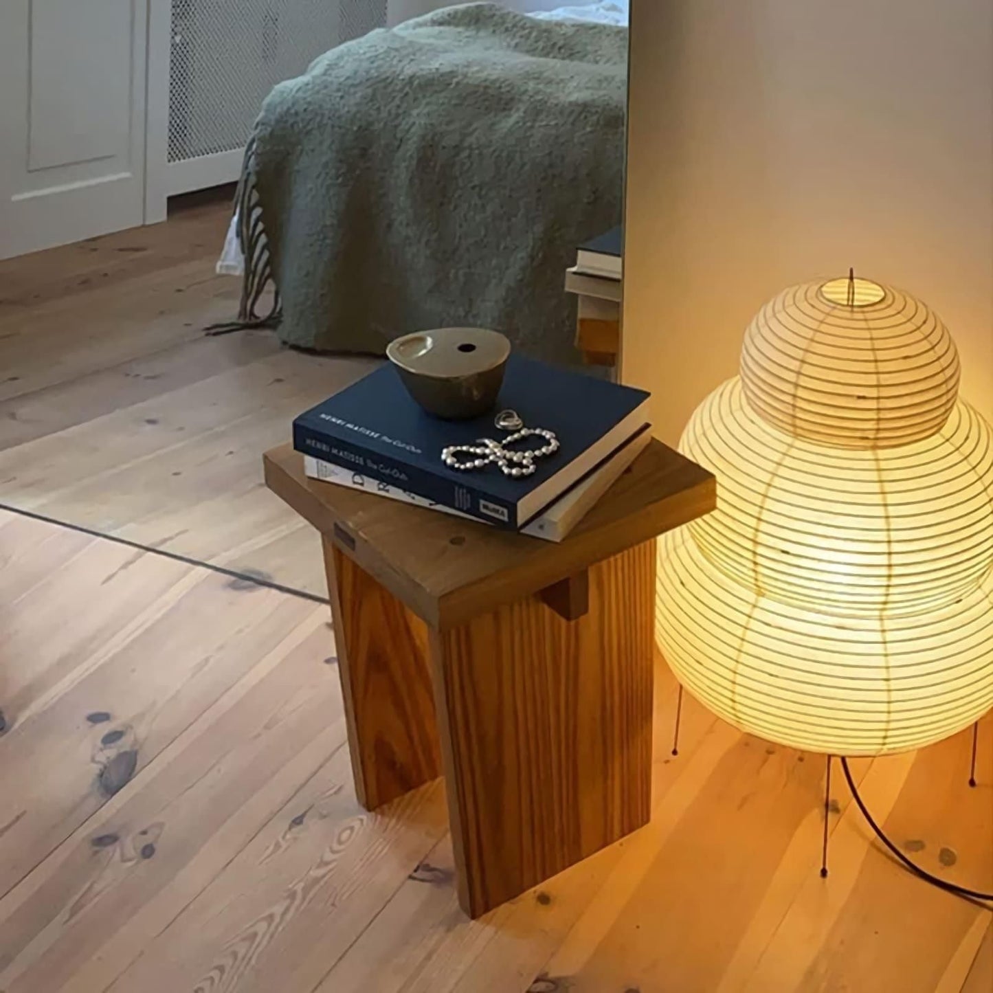 Kryntaleo | Japanse Geribbelde Bamboe Silhouet Oosterse Accent Tafellamp
