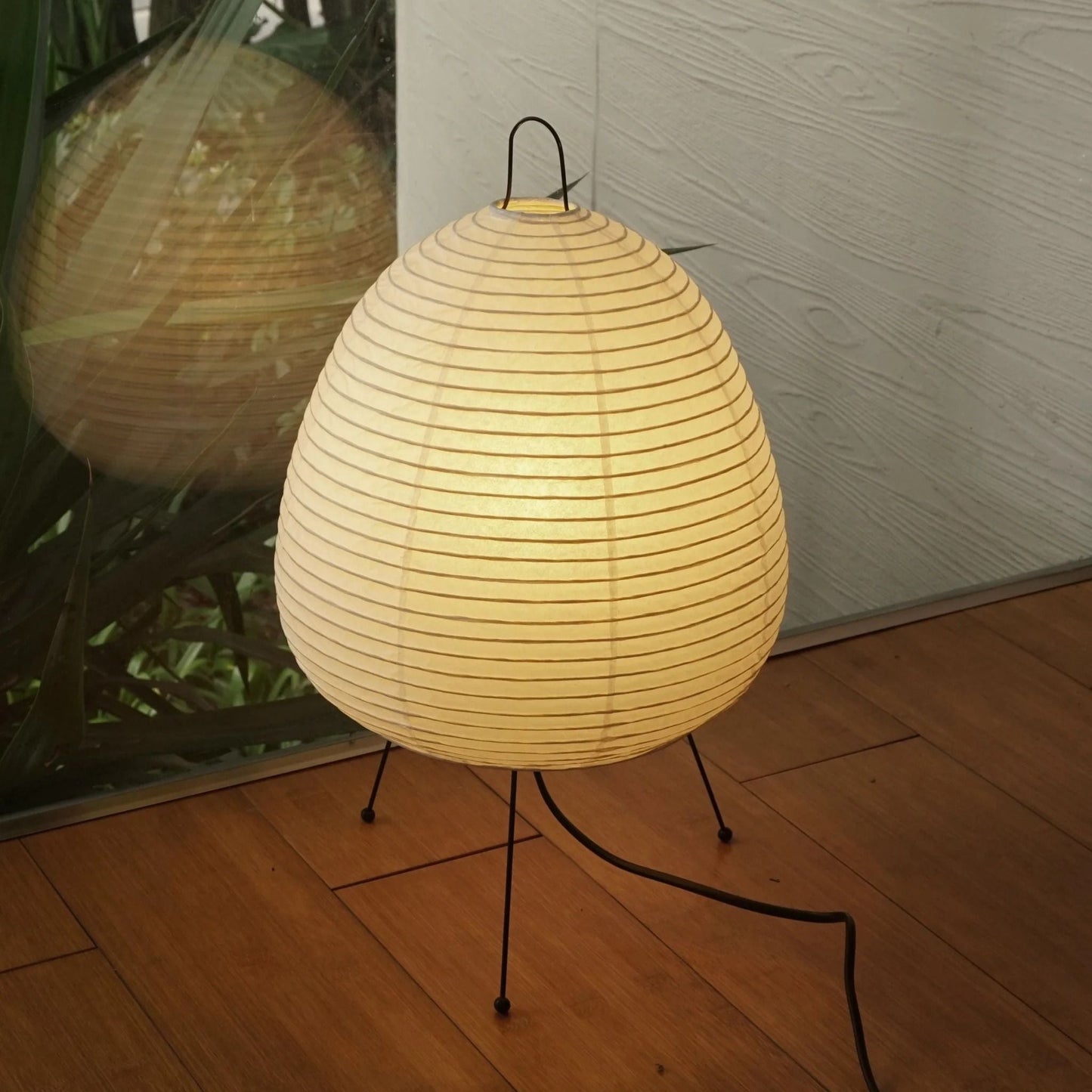 Kryntaleo | Japanse Geribbelde Bamboe Silhouet Oosterse Accent Tafellamp