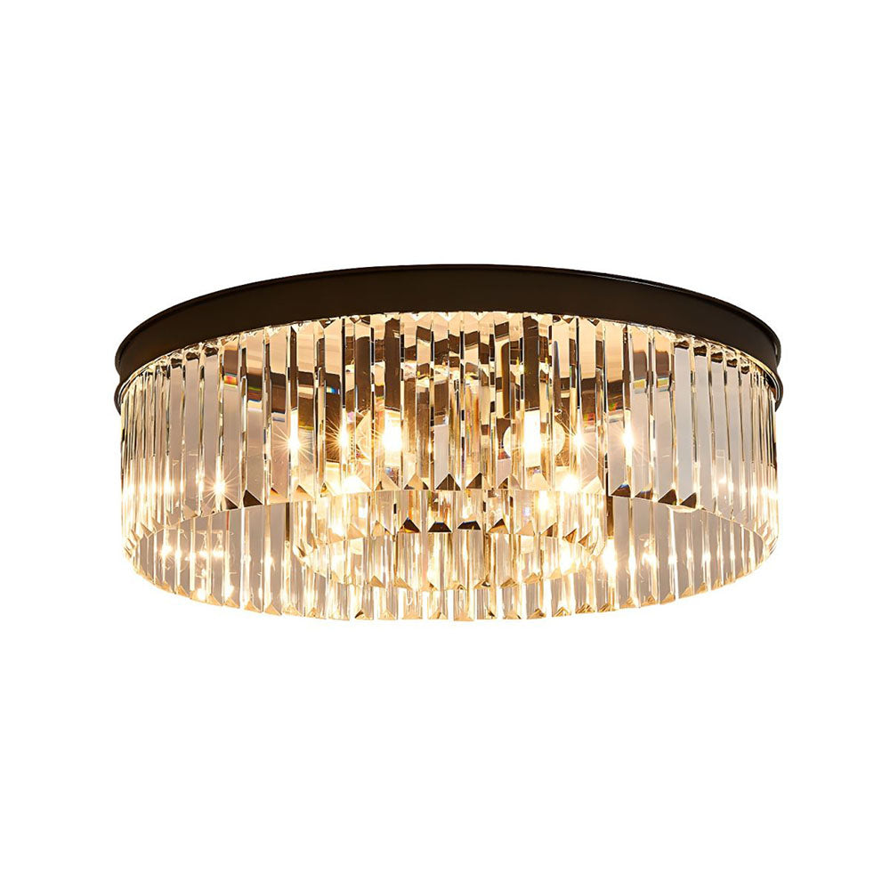 Clarita | Moderne Ronde Kristallen Prisma Plafondlamp