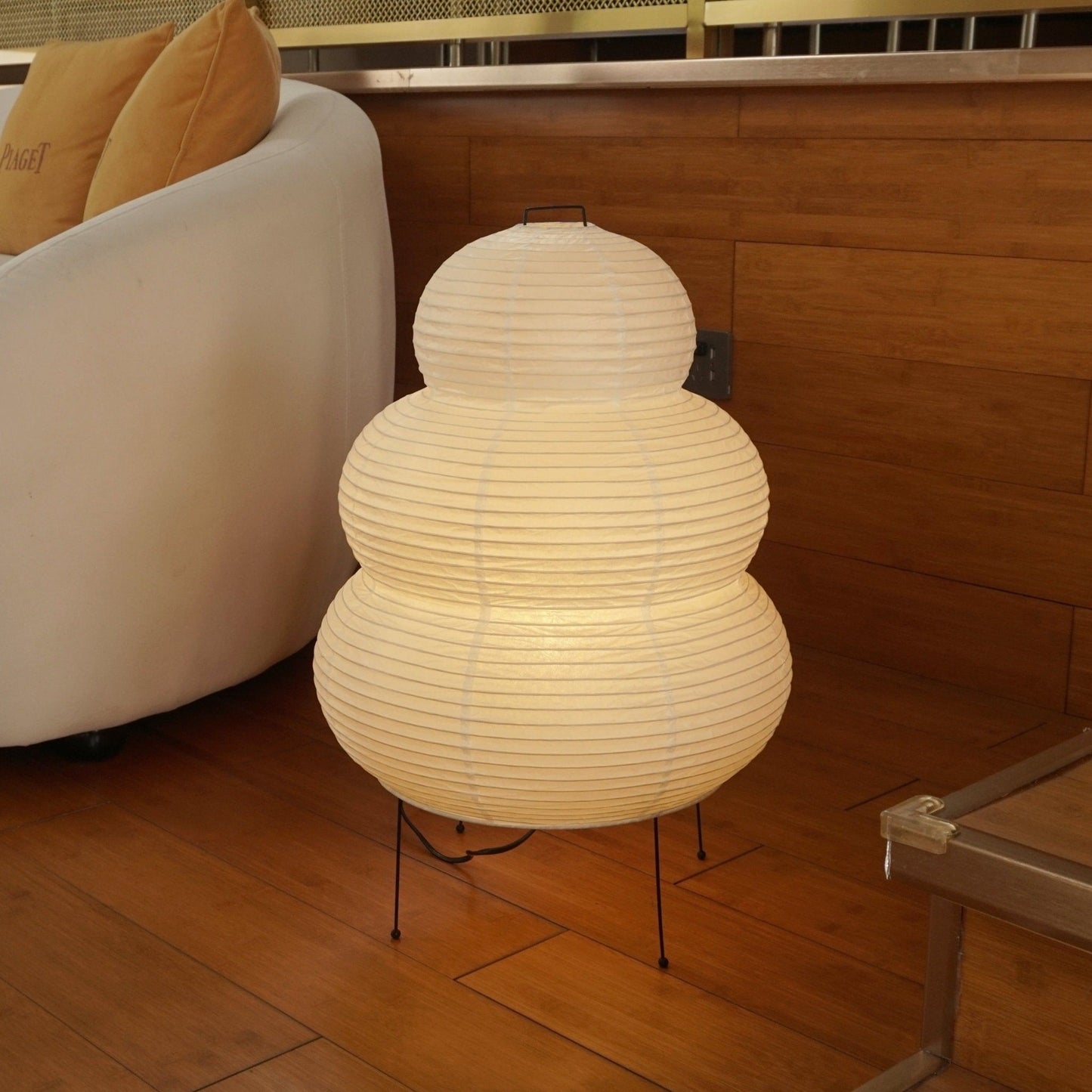 Kryntaleo | Japanse Geribbelde Bamboe Silhouet Oosterse Accent Tafellamp